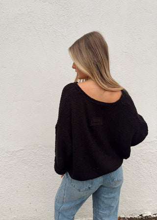 Jana Sweater Top - Black