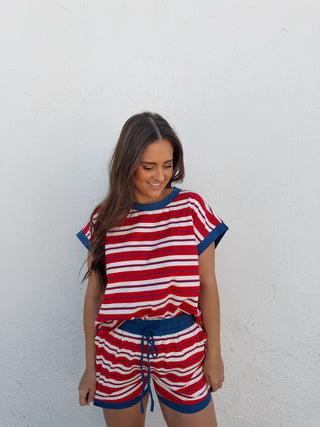 Americana Striped Lounge Set