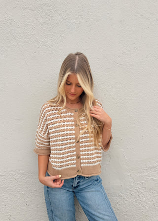 Ollie Knit Cardigan - Taupe
