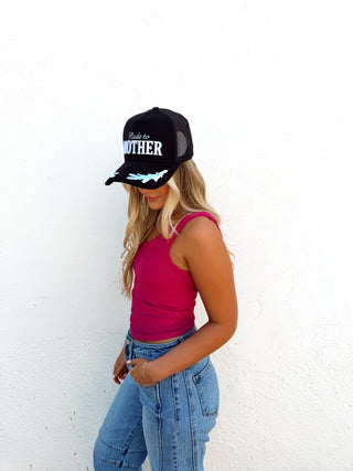 Scalloped Ribbed Tank - Festival Pink