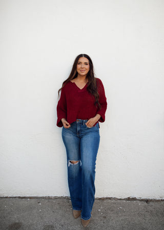 Camrin Knit Top - Wine