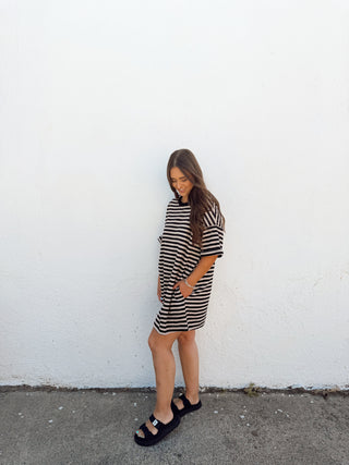 Sara Stripe Tee Dress