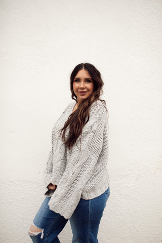 Parker Cable Knit - Grey