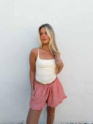 Ricky Ruffle Shorts - Red