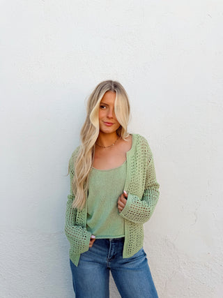 Remi Cardigan Tank Set