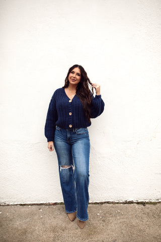 Conrad Cardigan- Navy