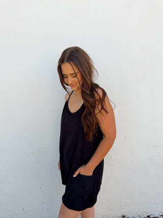 Leah Romper - Black