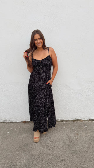 Hadley Polka Dot Dress - Black