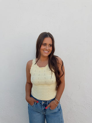 Brynn Floral Tank - Yellow