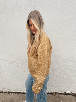 Gingham Collar Jacket