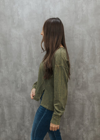 Pia Top - Olive