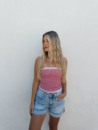 American Honey Tube Top - Red