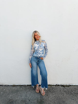 Roe Floral Mesh Top