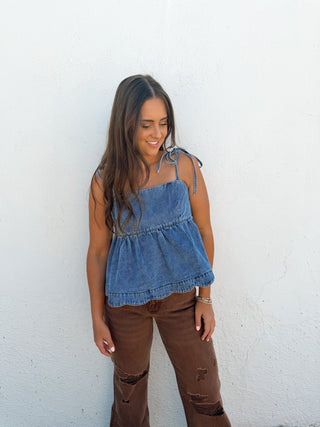 Jovi Denim Top