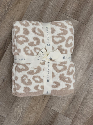 Leopard Blanket - Cream