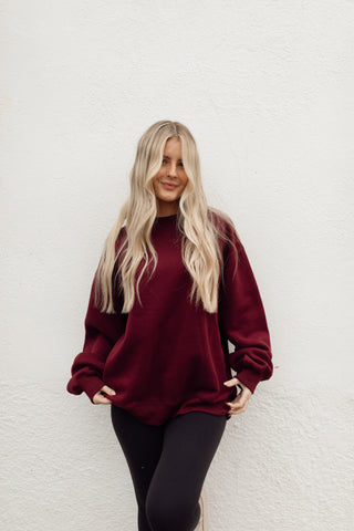 Dark Cherry Crewneck