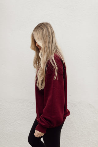 Dark Cherry Crewneck