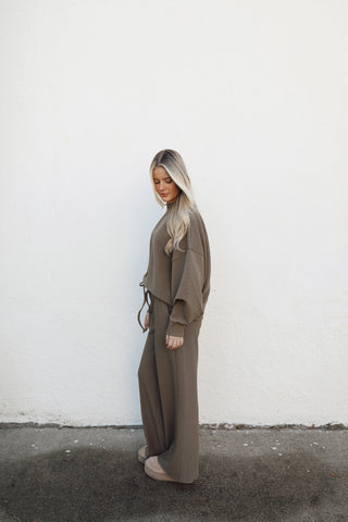 Colby Long Sleeve Set - Olive Khaki