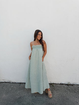 Emmy Striped Dress - Green