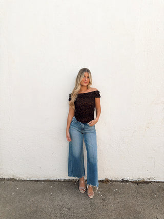 Livvy Leopard Mesh Top