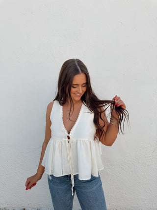 Anne Front Tie Top