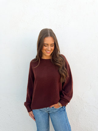 Jovi Oversized Sweater - Burgundy