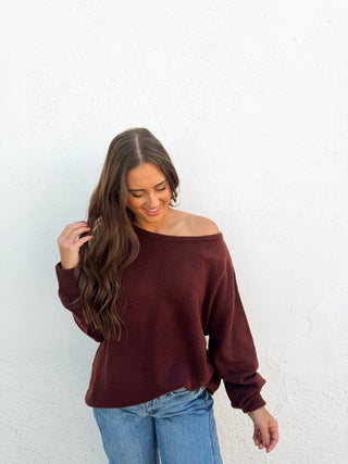 Jovi Oversized Sweater - Burgundy