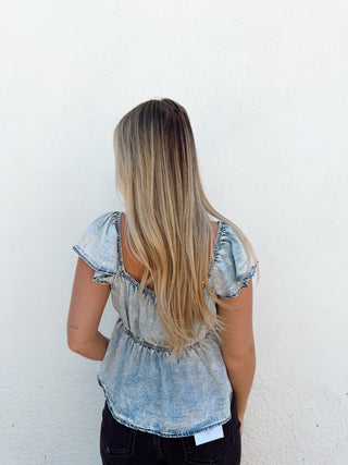 Hailey Top - Light Wash