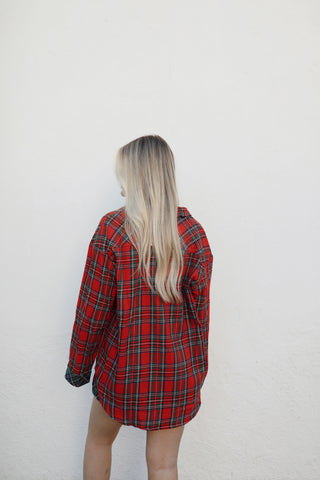 Plaid Pajama Short Set