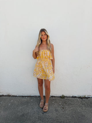 Cambria Romper - Yellow