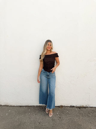 Livvy Leopard Mesh Top