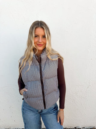 Gia Gingham Vest