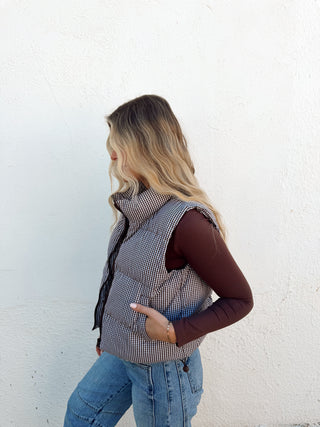 Gia Gingham Vest