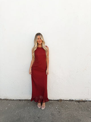 Ella Gingham Frill Dress