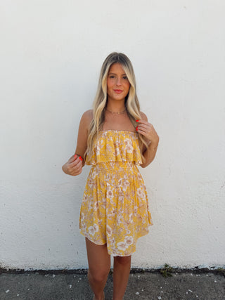 Cambria Romper - Yellow