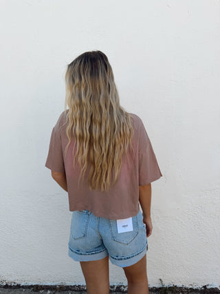 USA Block Crop Tee