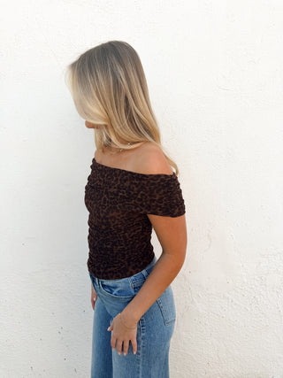 Livvy Leopard Mesh Top