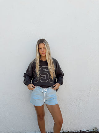 USA Crewneck - Charcoal
