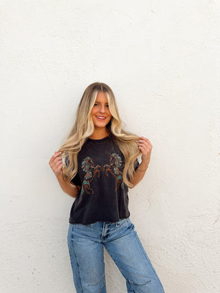 Double Horse Graphic Tee