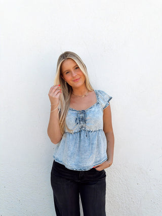 Hailey Top - Light Wash