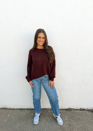 Jovi Oversized Sweater - Burgundy