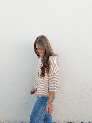 Melanie Striped Cardigan Top