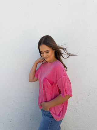 Riley Tee - Hot Pink
