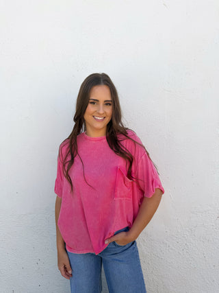 Riley Tee - Hot Pink