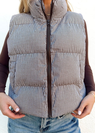 Gia Gingham Vest