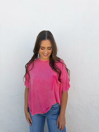 Riley Tee - Hot Pink