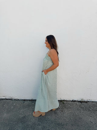 Emmy Striped Dress - Green
