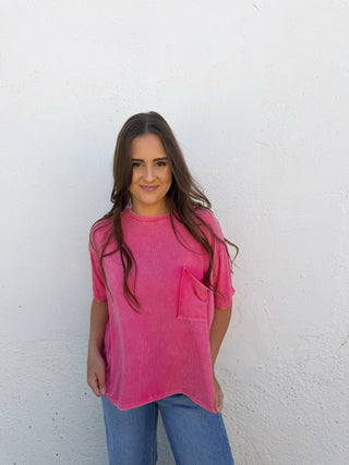 Riley Tee - Hot Pink