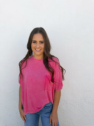 Riley Tee - Hot Pink