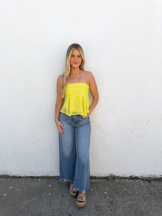 Lemon Drop Tube Top